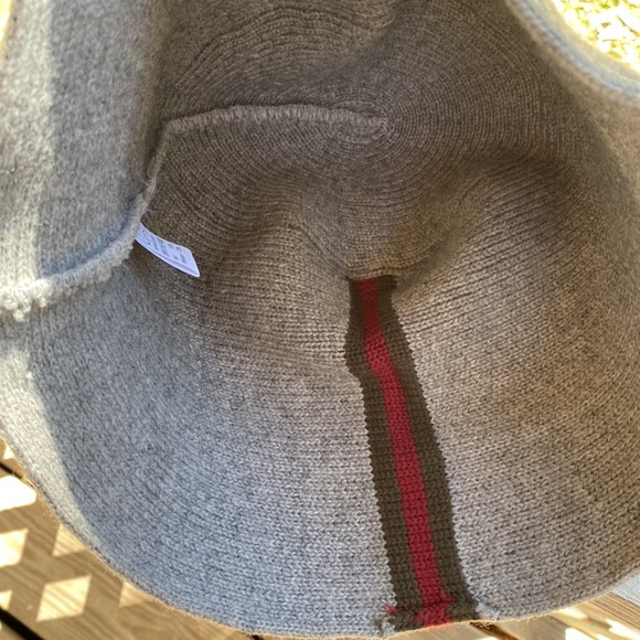 Gray Wool Beanie Hat - Picture 4 of 5